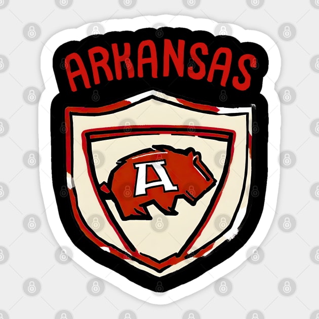 Arkansas Sport Day Playing American Football in Arkansas Football Team Sticker by DaysuCollege